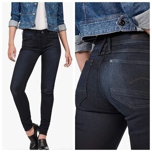 NEW! G-STAR RAW LYNN MID SKINNY Jeans Size 25 Women Indigo Blue NWT Luxury Denim